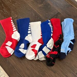 Vibrant Kids' Athletic Socks - Red, Blue, White